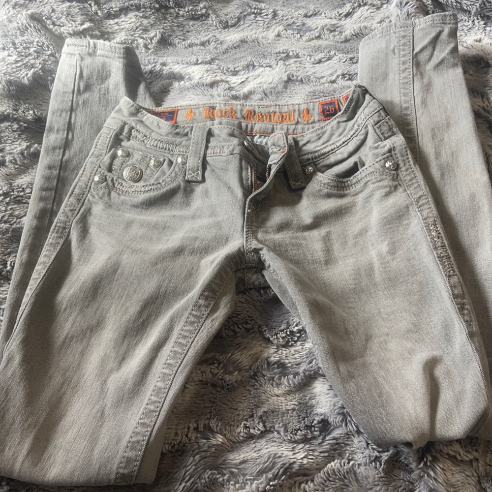 Gray Skinny Rock Revivals SZ 26